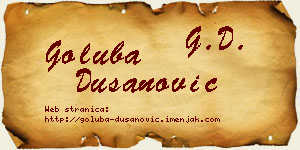 Goluba Dušanović vizit kartica